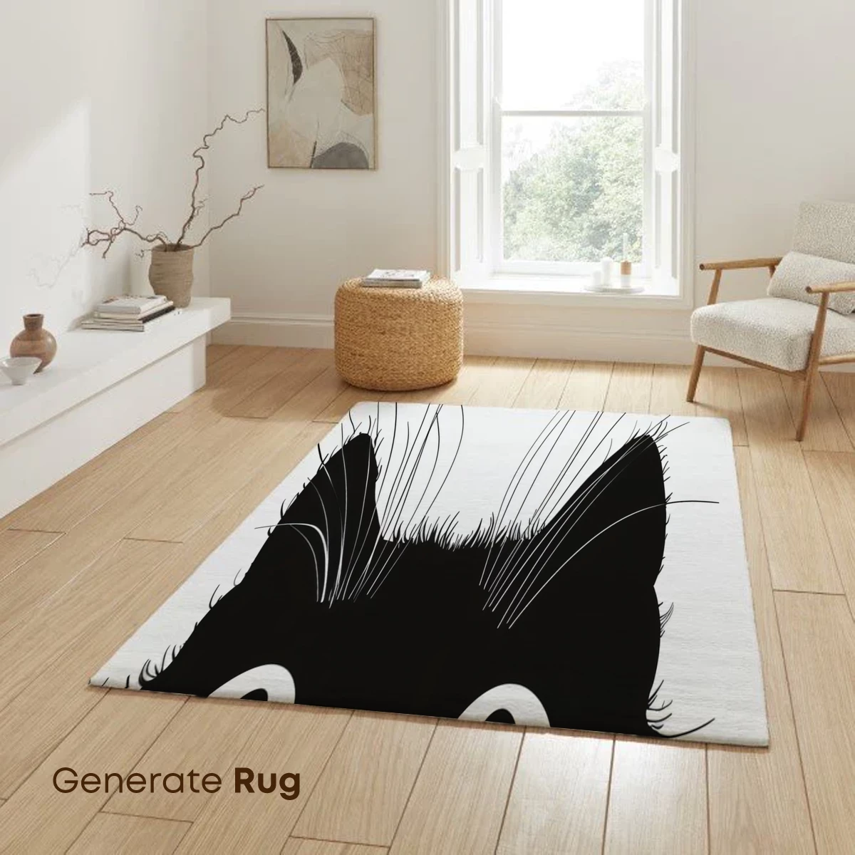 Peeking Cat Whiskers: Minimalist Mystery - Image 6