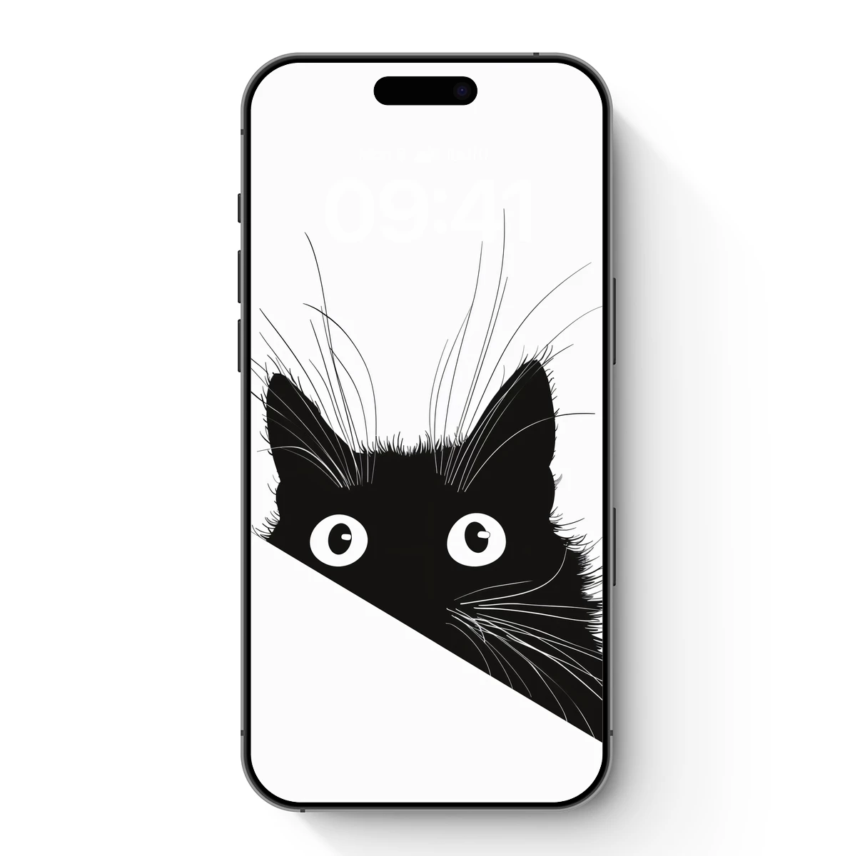 Peeking Cat Whiskers: Minimalist Mystery Peeking Cat Whiskers: Minimalist Mystery