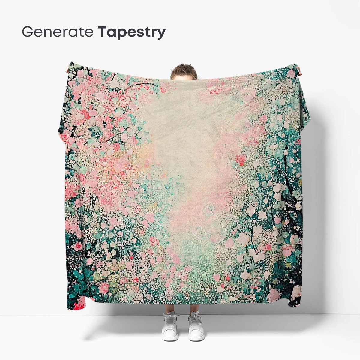 Blossom Pathway: Pointillist Spring Fantasy - Image 5