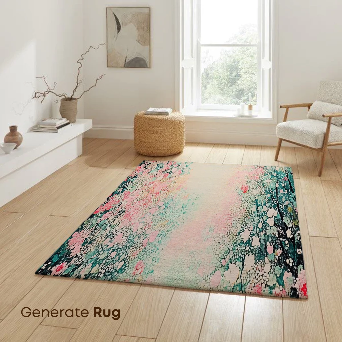 Blossom Pathway: Pointillist Spring Fantasy - Image 6