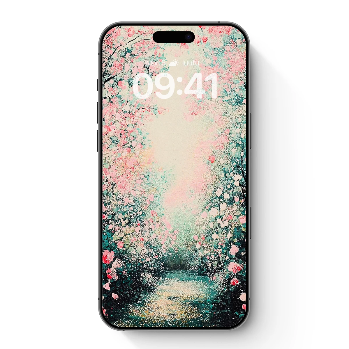 Blossom Pathway: Pointillist Spring Fantasy