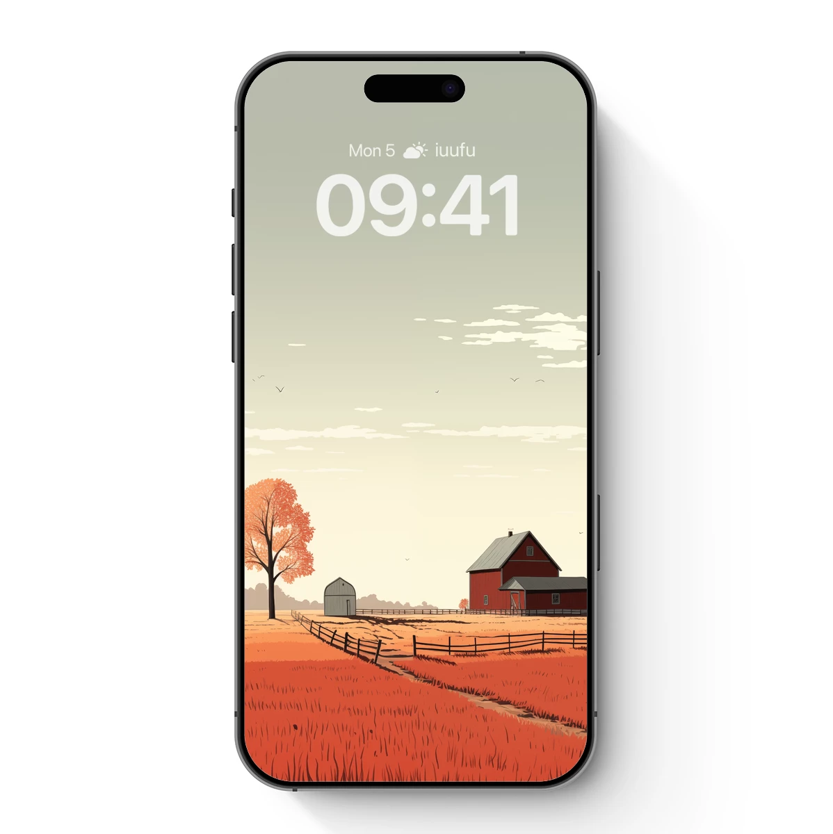 Autumn Farm Serenity: Rustic Red Barns and Golden Fields