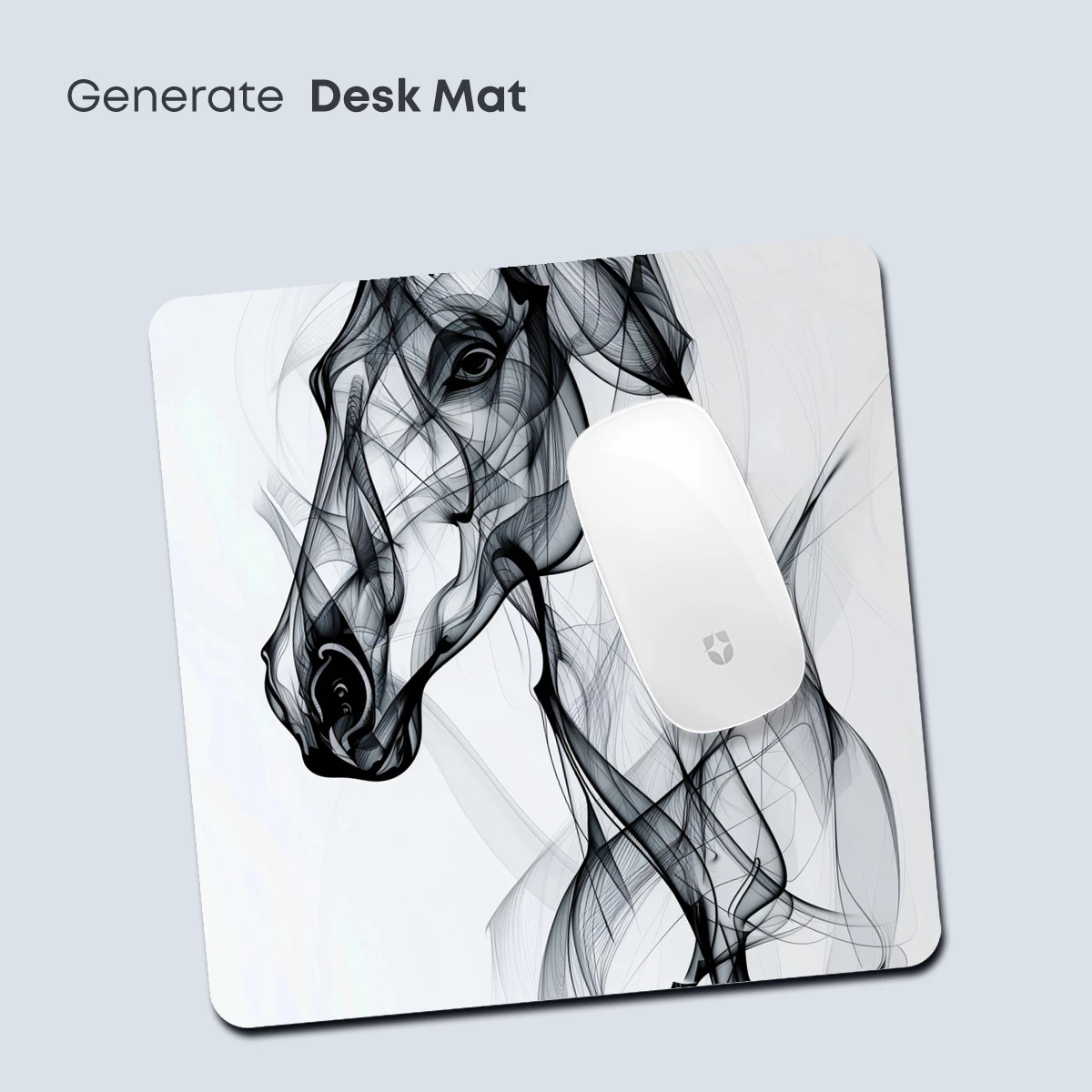 Ethereal Equine: Smoke-Formed Horse Portrait - Image 4