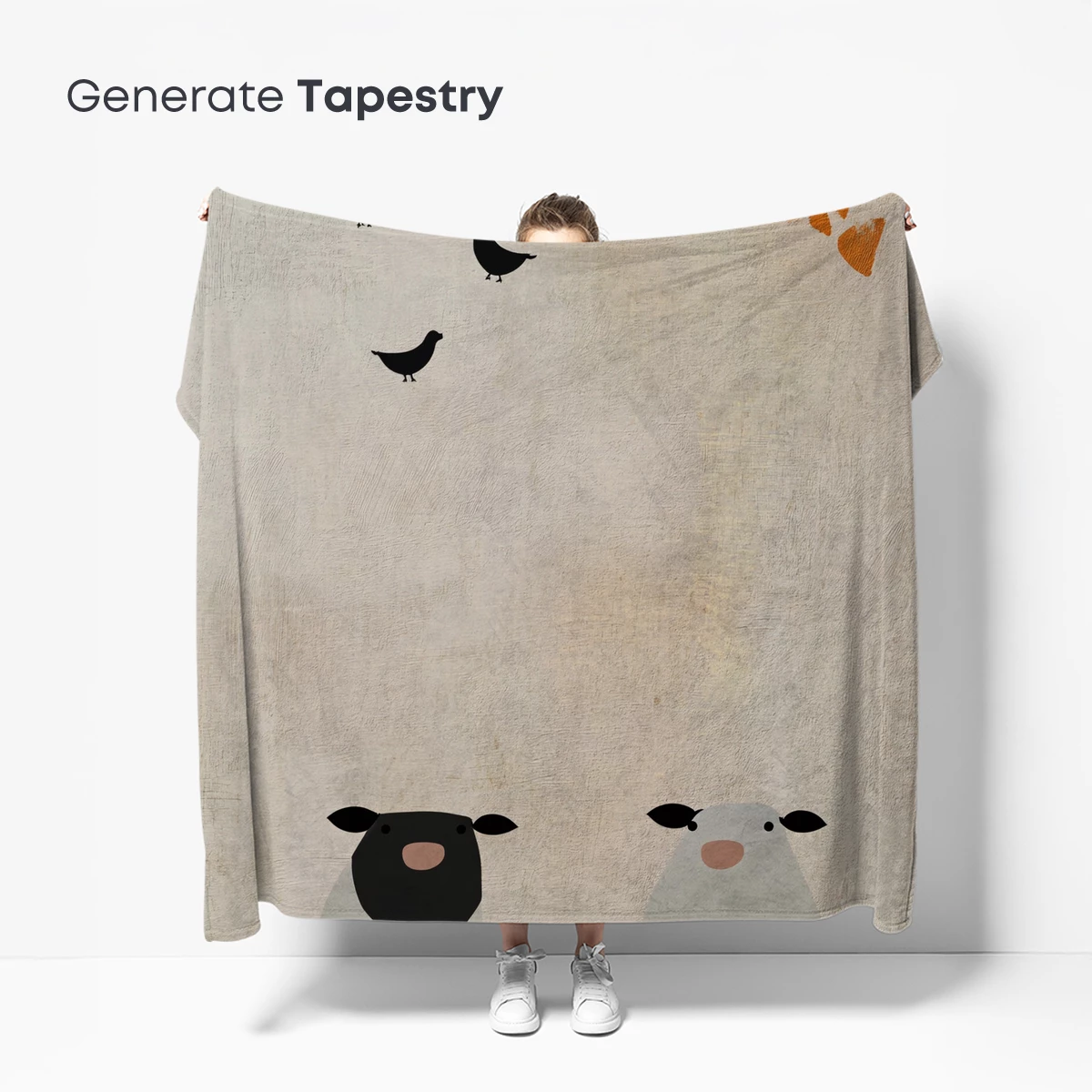 Autumnal Sheep Serenade: Minimalist Farm Harmony - Image 5