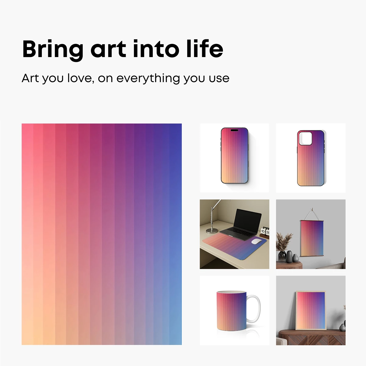 Gradient Symphony: Vertical Harmony in Pastel Tones - Image 2