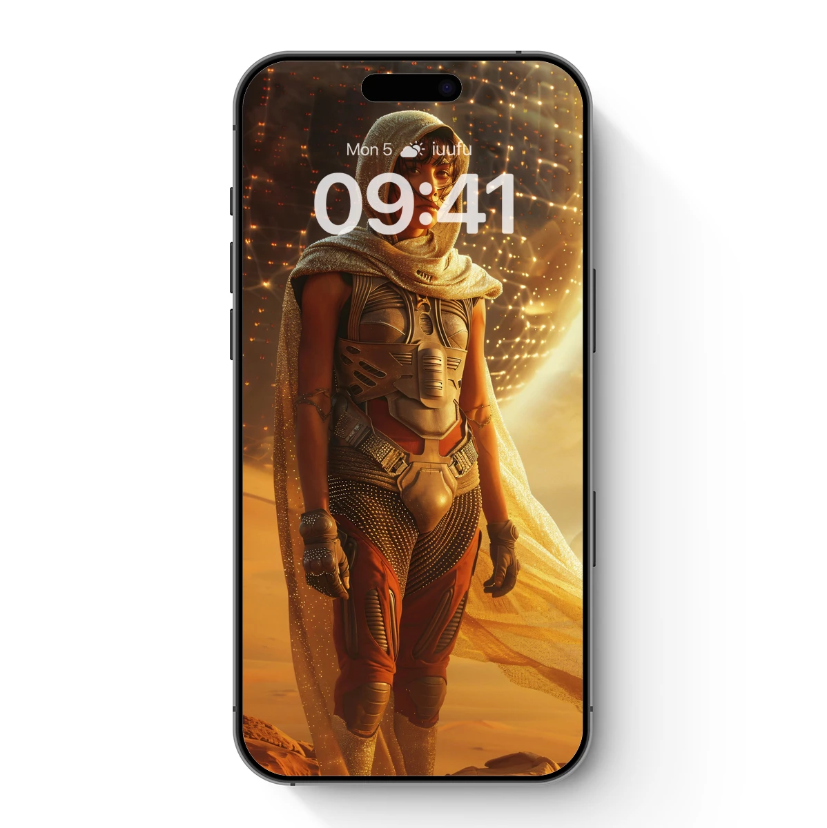 Desert Warrior in Futuristic Armor