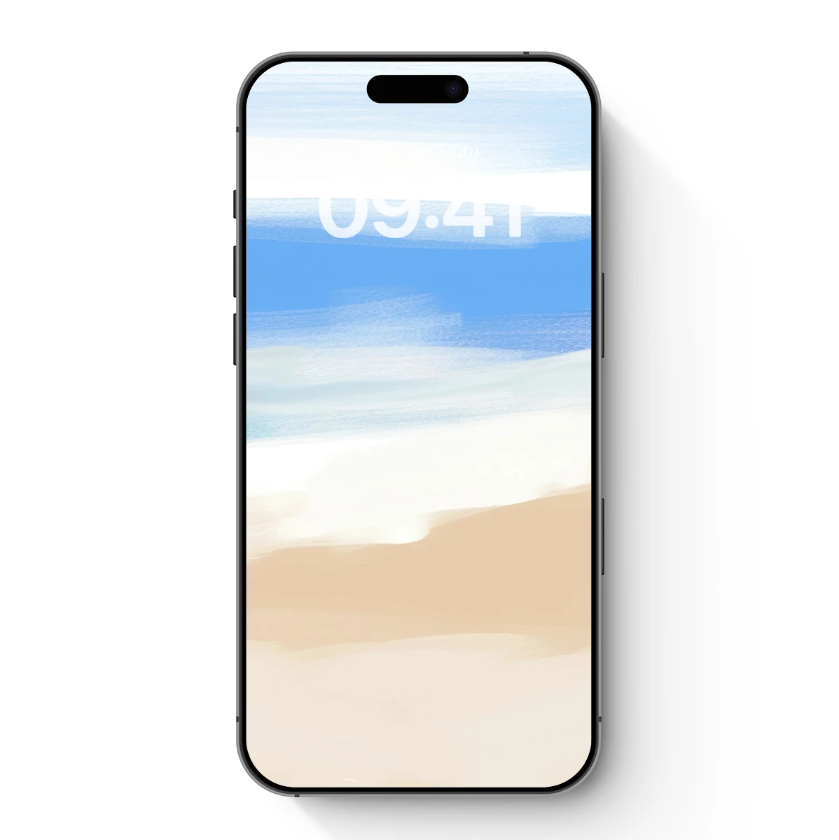 Abstract Coastal Serenity: Brushstroke Harmony