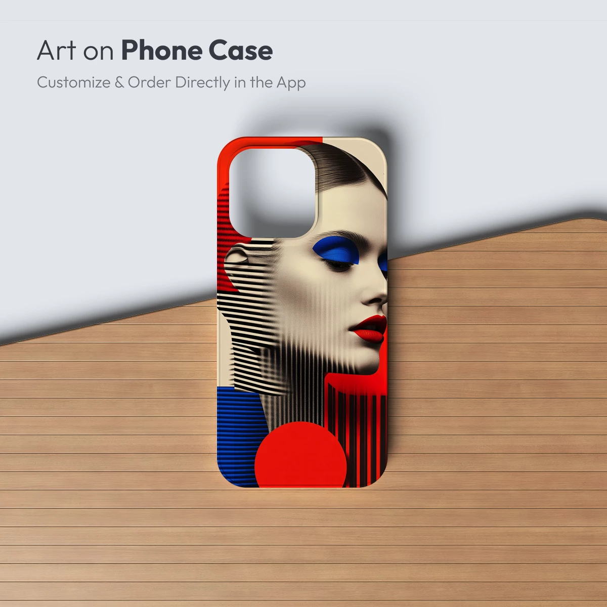 Geometric Face Art: Bold Stripes and Electric Colors - Image 2