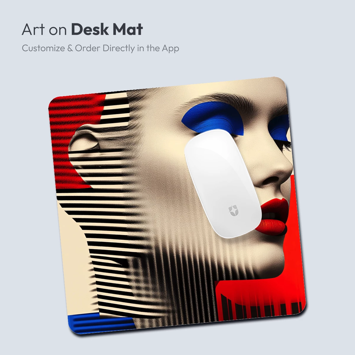 Geometric Face Art: Bold Stripes and Electric Colors - Image 3