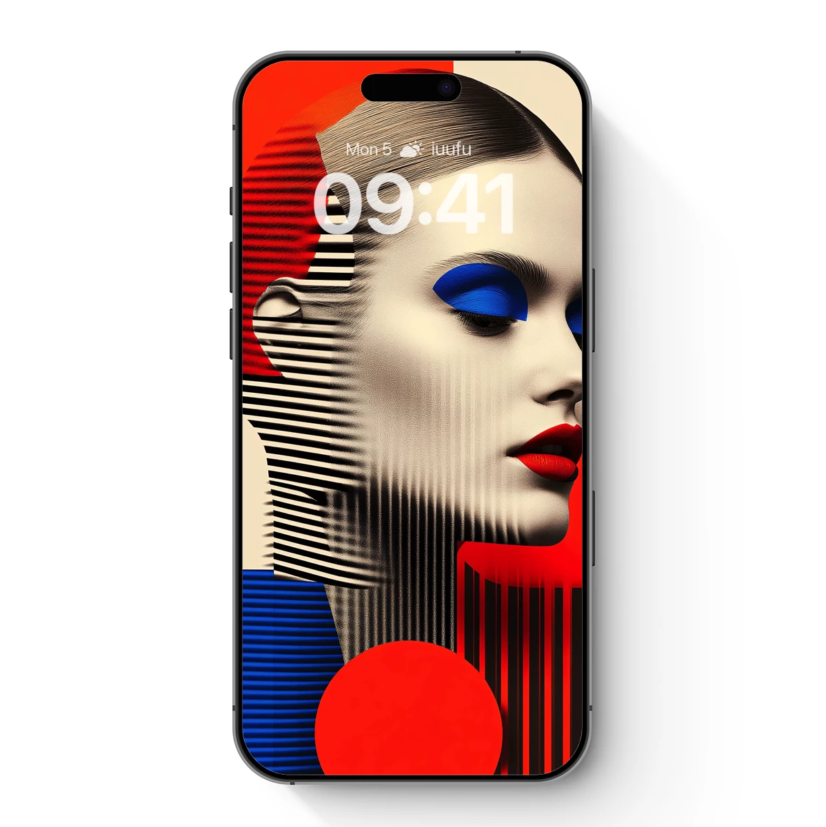 Geometric Face Art: Bold Stripes and Electric Colors - Image 7