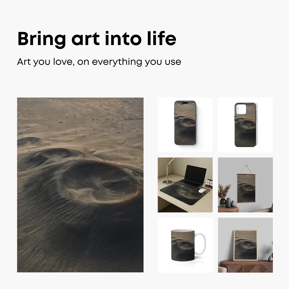 Desert Crater Elegy: A Study in Earthly Textures - Image 2