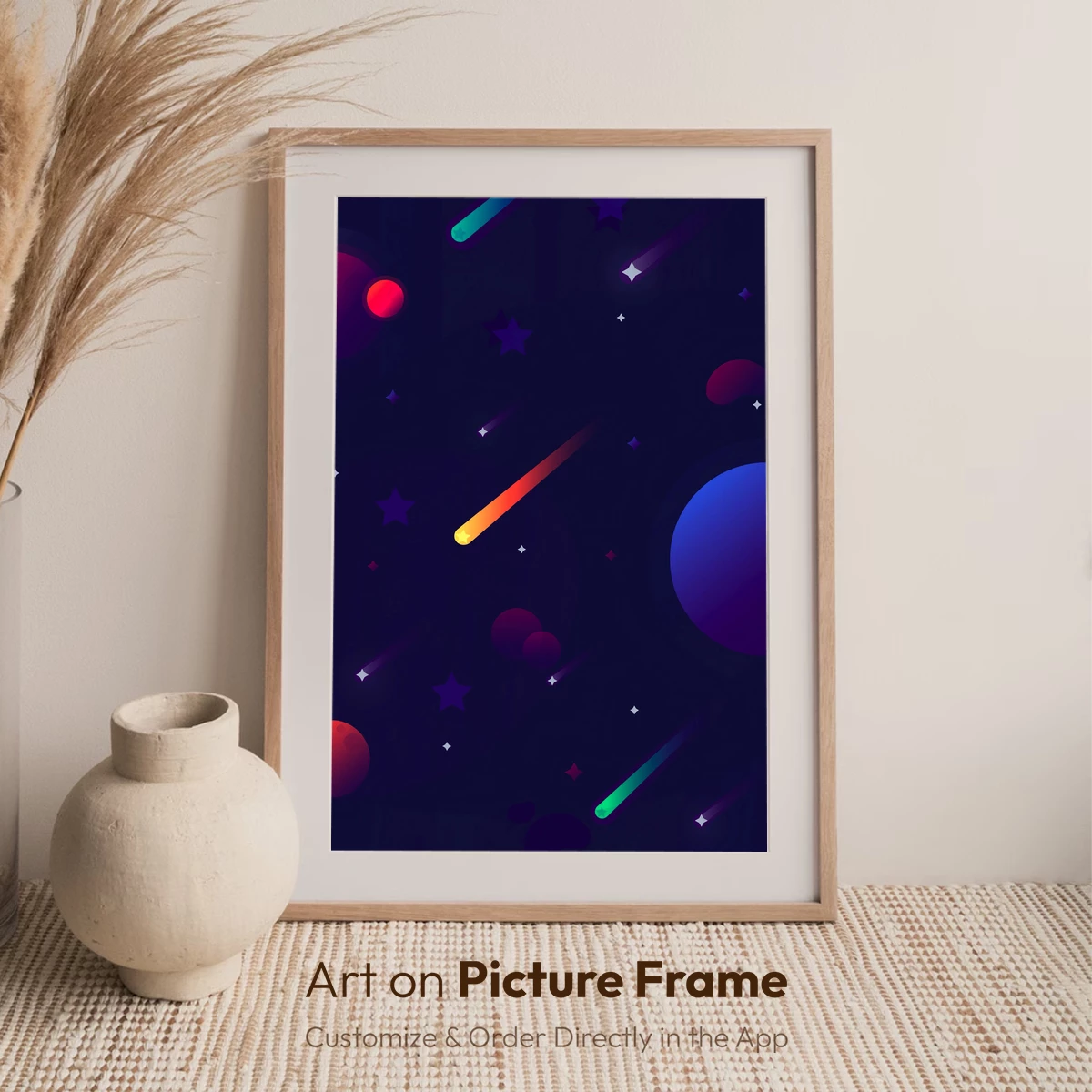 Cosmic Symphony: Vibrant Meteors and Planets - Image 7