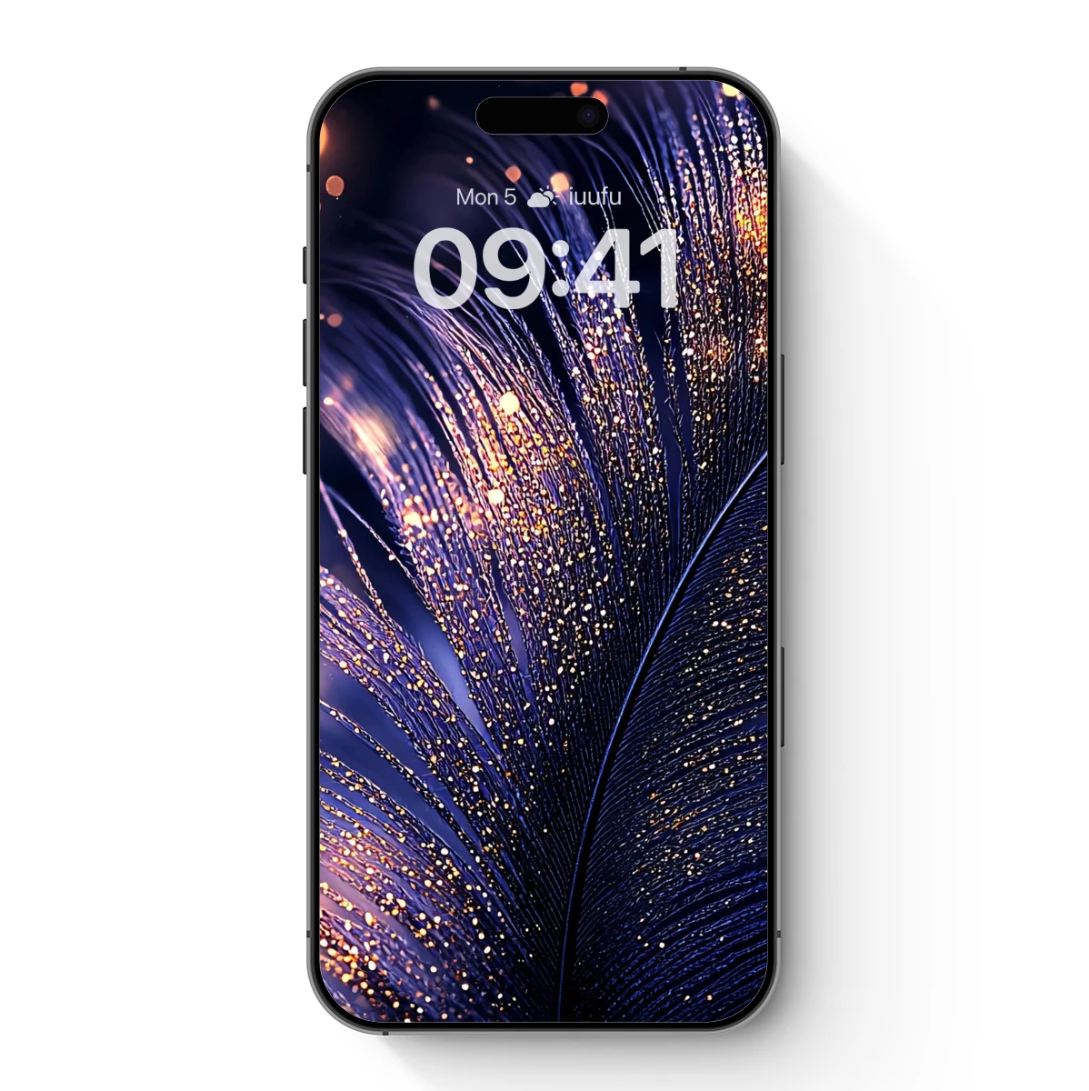 Golden Feather Elegance: Mystical Bokeh Glow