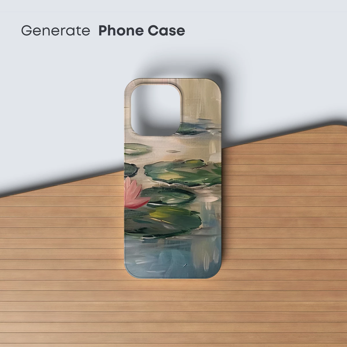 Impressionist Lilies: Serene Pond Reflections - Image 3