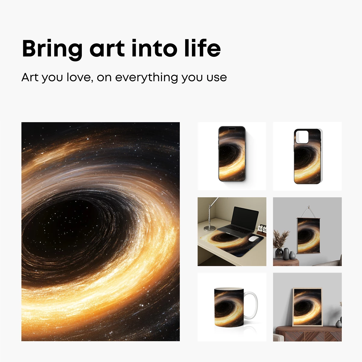 Cosmic Vortex: Swirling Black Hole Artistry - Image 2