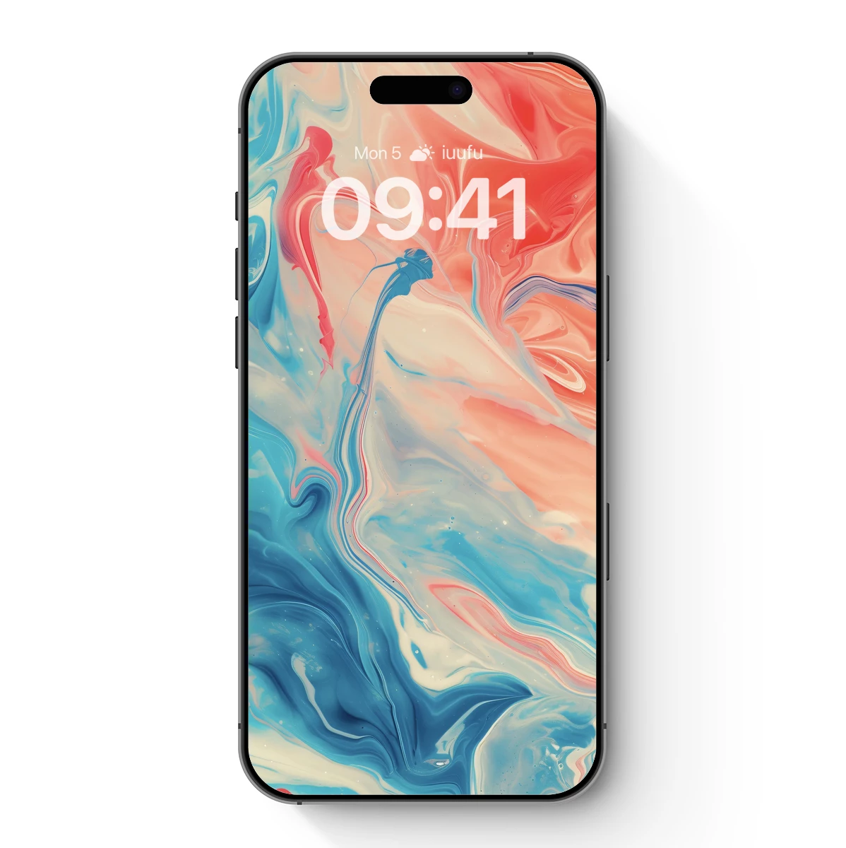 Fluid Dreamscape: Abstract Swirls in Coral and Teal