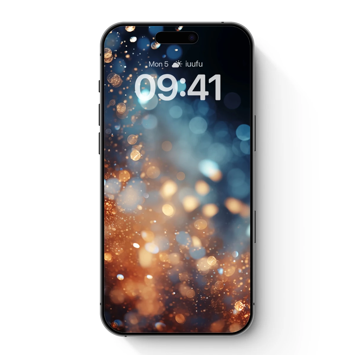 Bokeh Symphony: Golden and Blue Light Dance