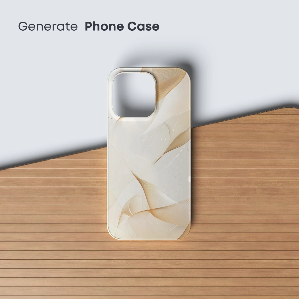 Elegant Flow: Golden Whispers in White - Image 3