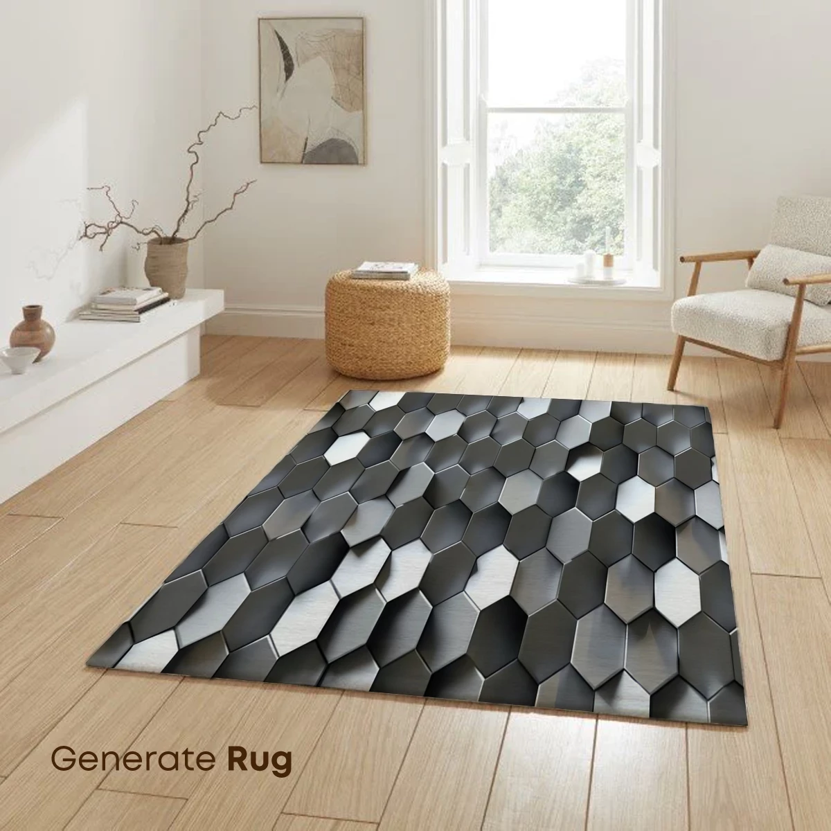 Hexagonal Metal Symphony: Geometric Elegance - Image 6