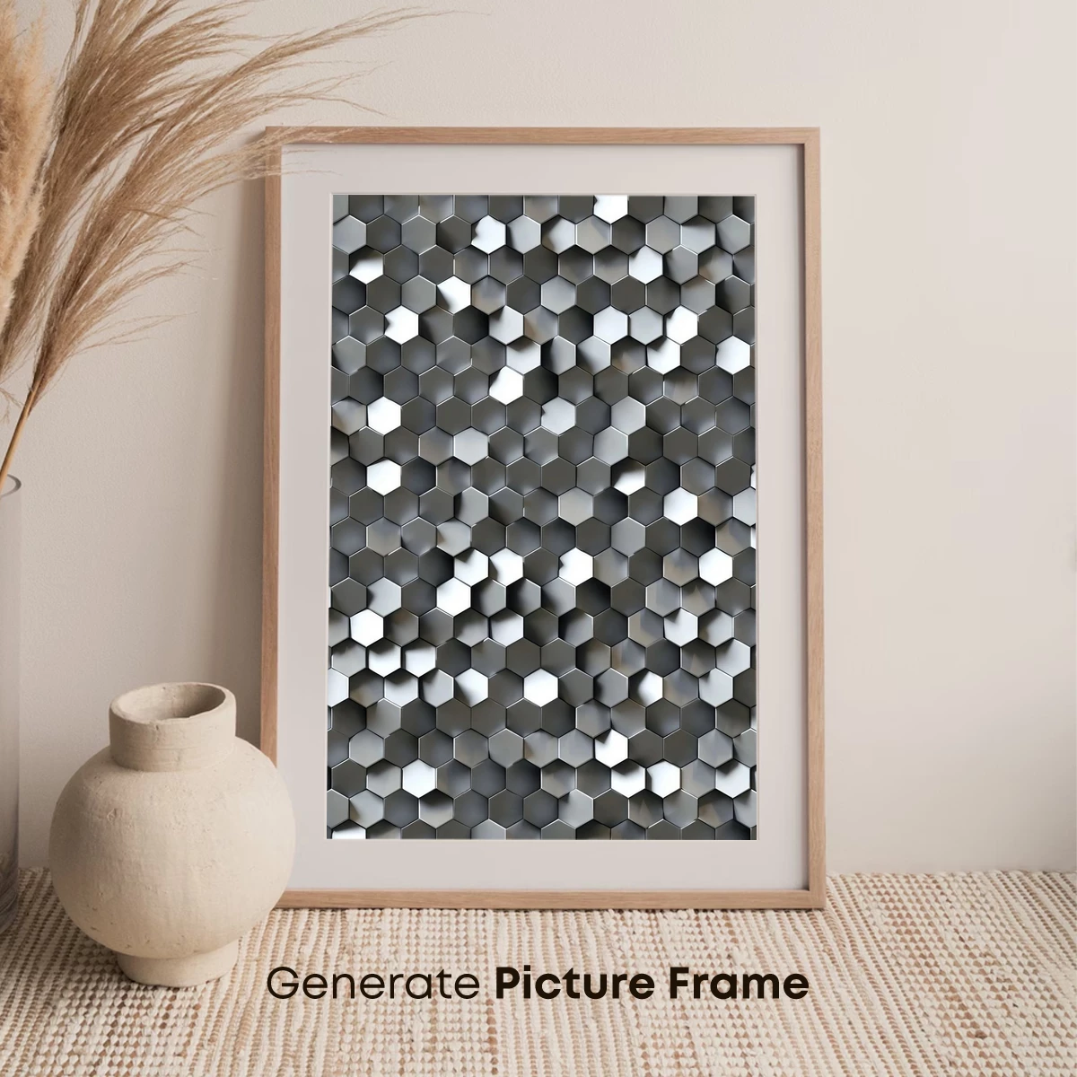 Hexagonal Metal Symphony: Geometric Elegance - Image 7