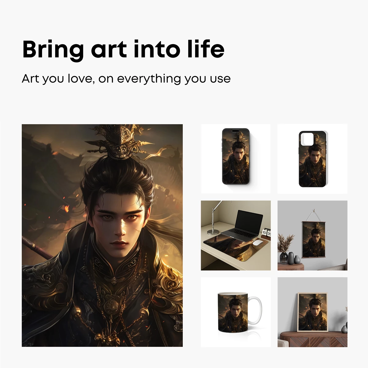 Epic Warrior in Golden Armor: Fantasy Art Mastery - Image 2