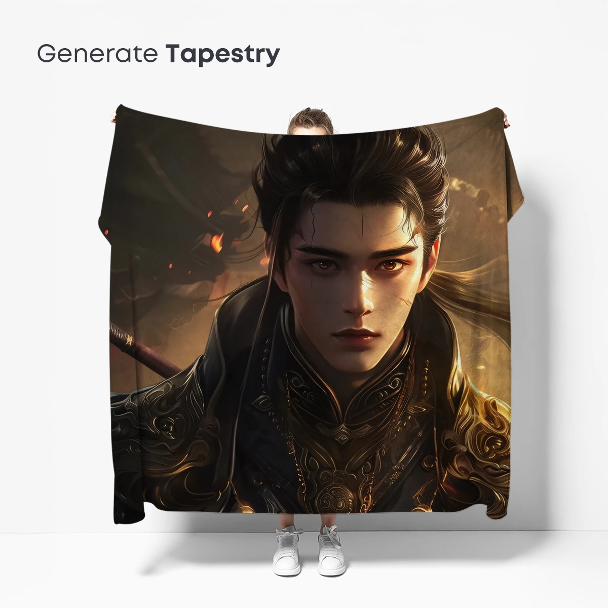 Epic Warrior in Golden Armor: Fantasy Art Mastery - Image 5