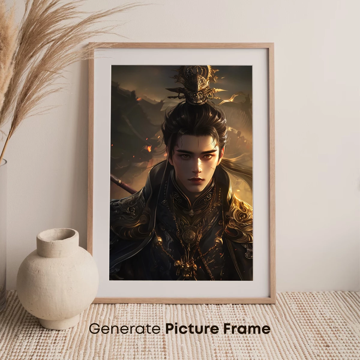 Epic Warrior in Golden Armor: Fantasy Art Mastery - Image 7