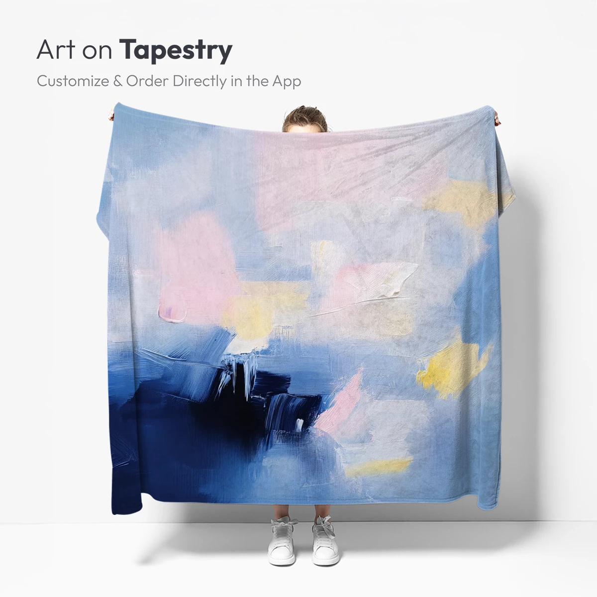 Abstract Blue Symphony: Brushstroke Harmony - Image 5