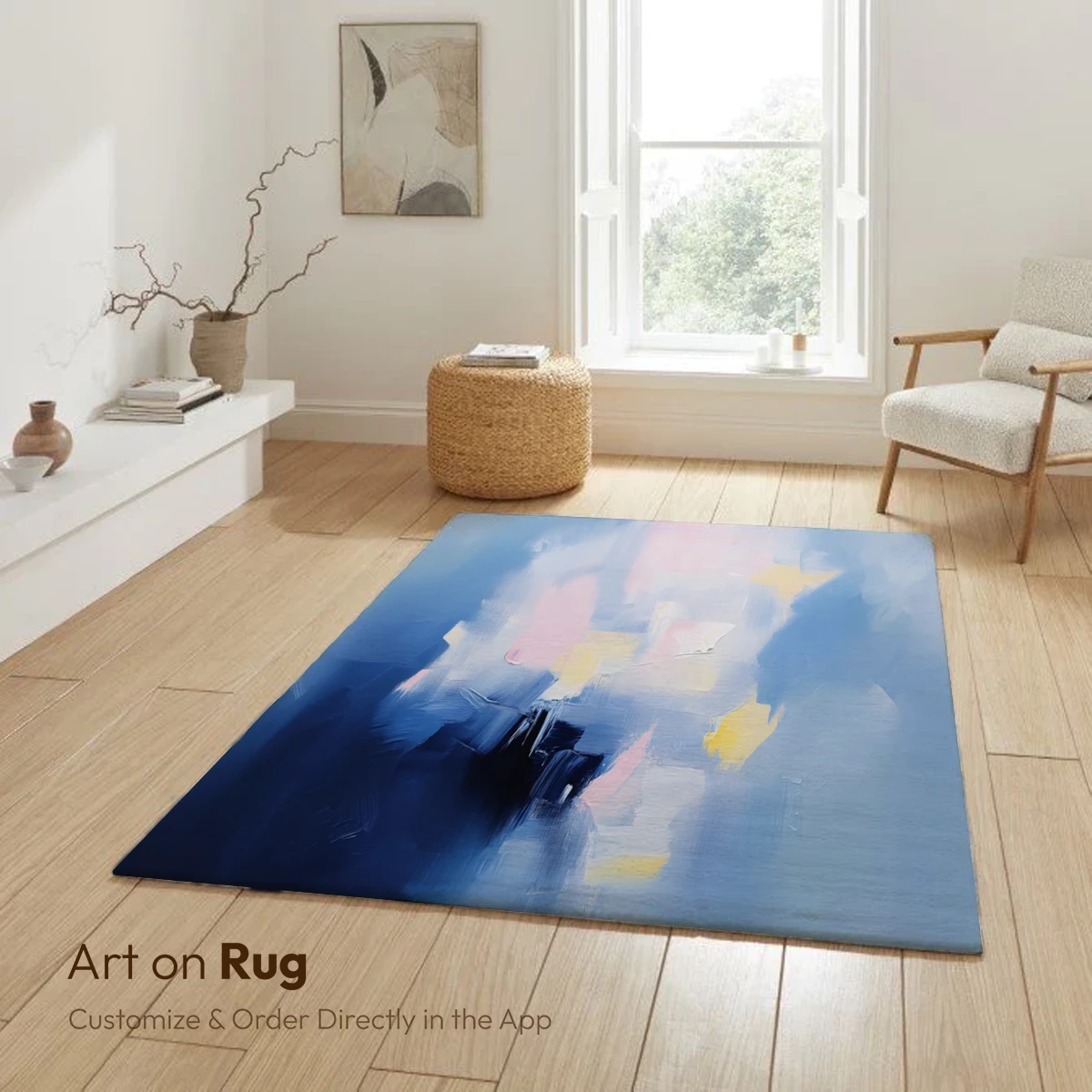 Abstract Blue Symphony: Brushstroke Harmony - Image 6