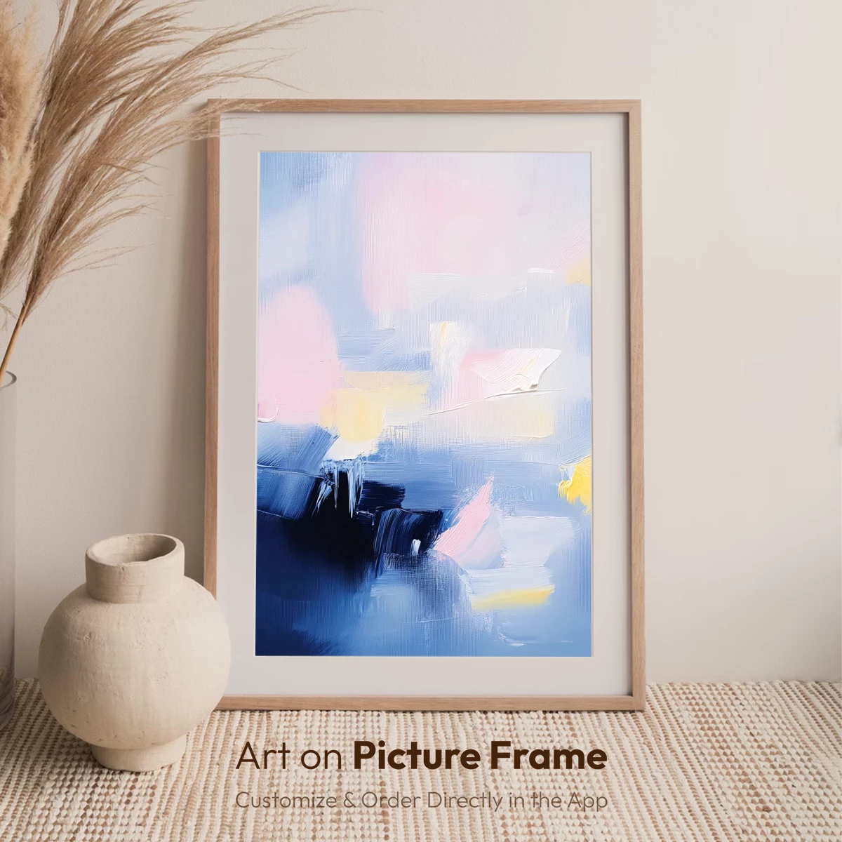 Abstract Blue Symphony: Brushstroke Harmony - Image 7