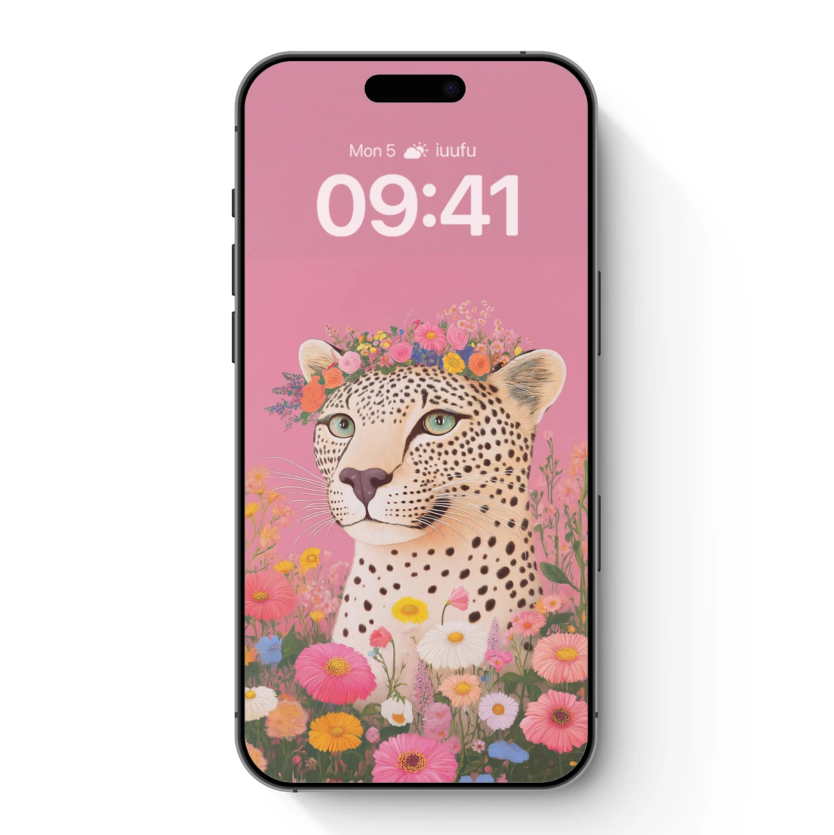 Floral Leopard: Nature's Crown in Bloom