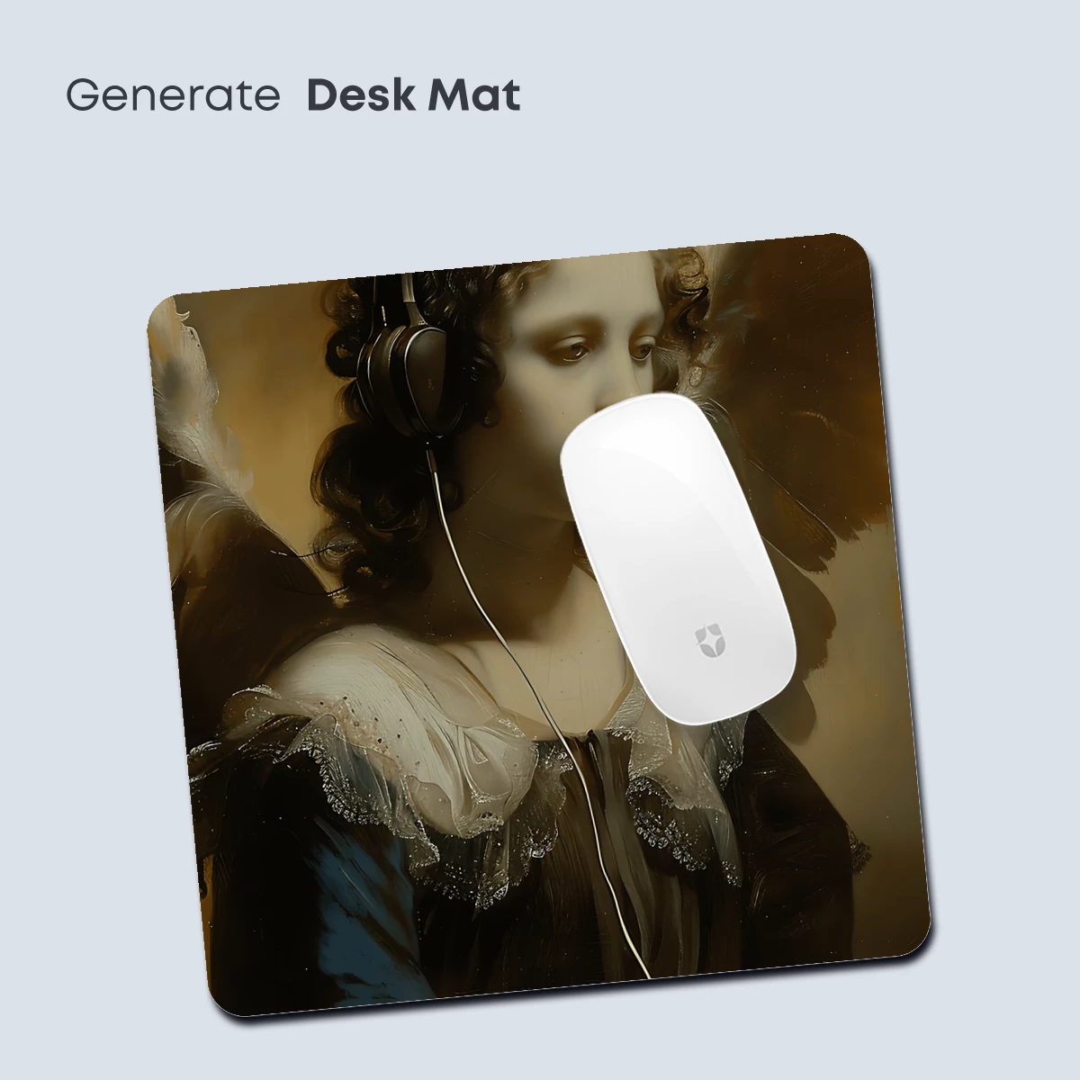 Baroque Angel with Modern Headphones - Image 4