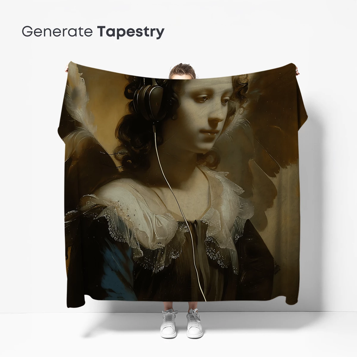Baroque Angel with Modern Headphones - Image 5