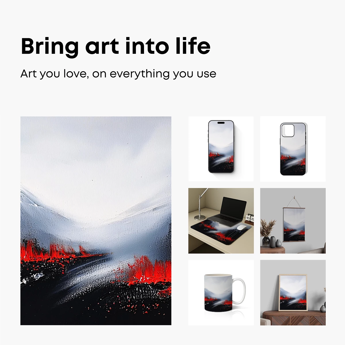 Infernal Valley: Abstract Fusion of Fire and Ice - Image 2