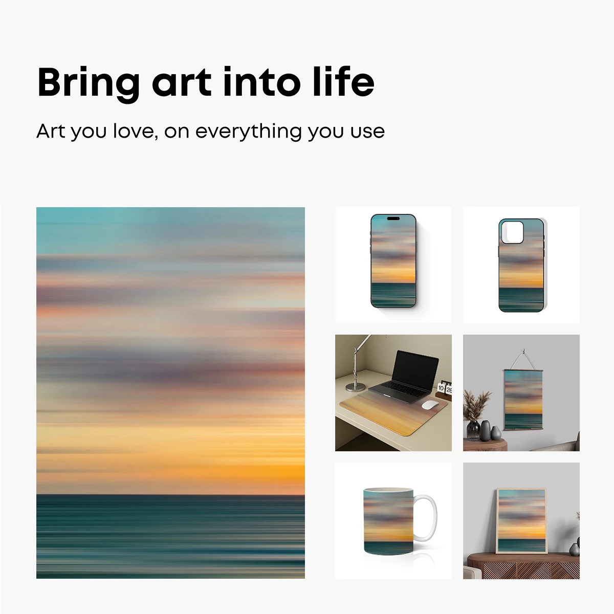 Horizon Blur: Sunset's Abstract Symphony - Image 2