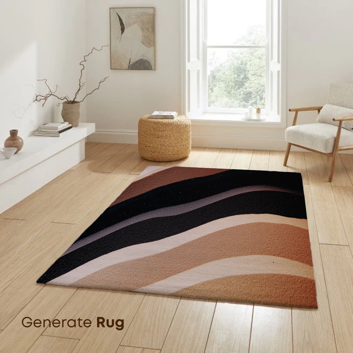 Abstract Strata: Layers of Earthly Tones - Image 6