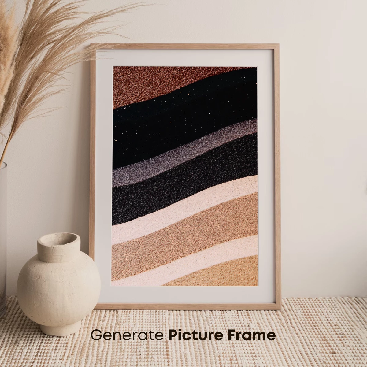 Abstract Strata: Layers of Earthly Tones - Image 7