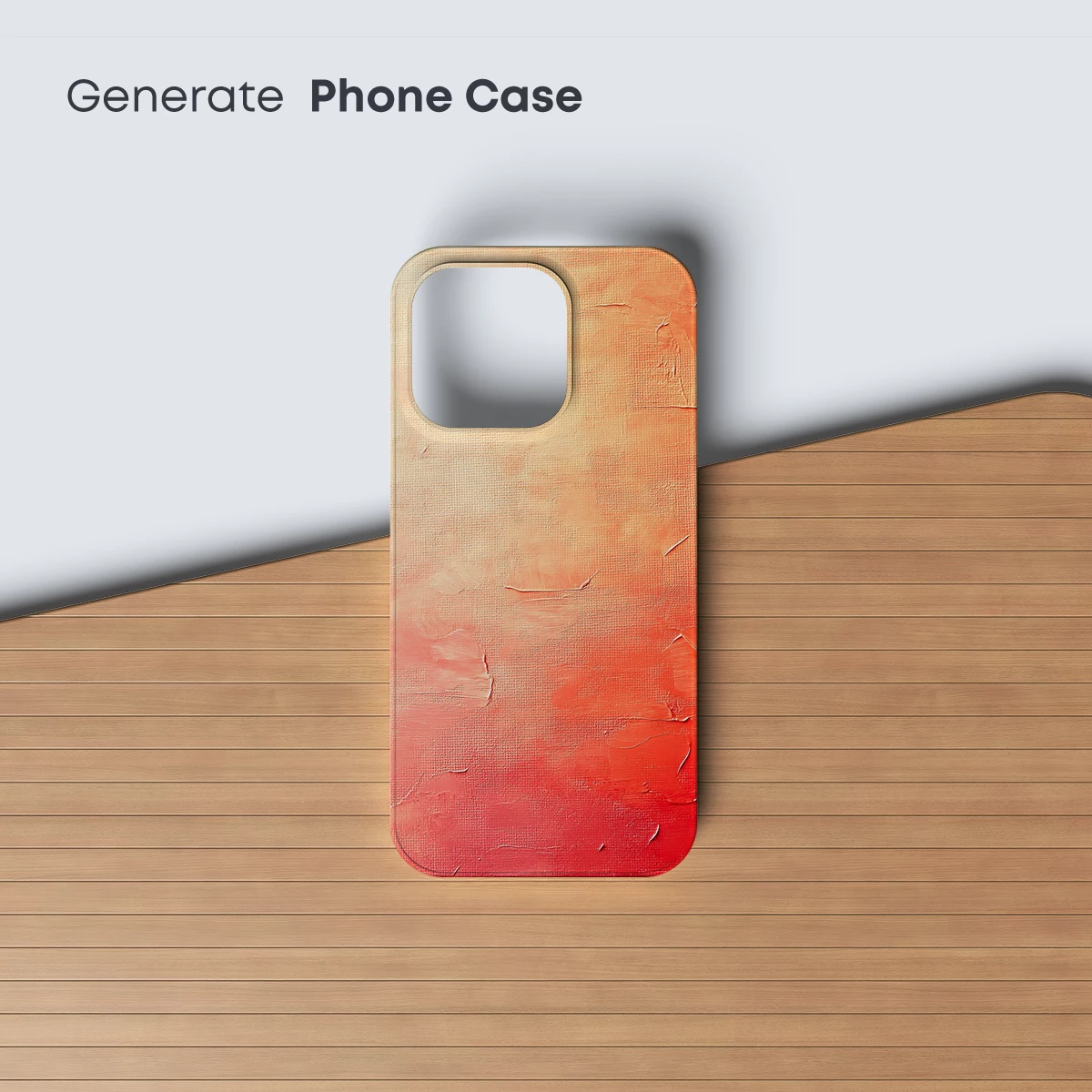Coral Gradient Canvas: Textured Artistry - Image 3