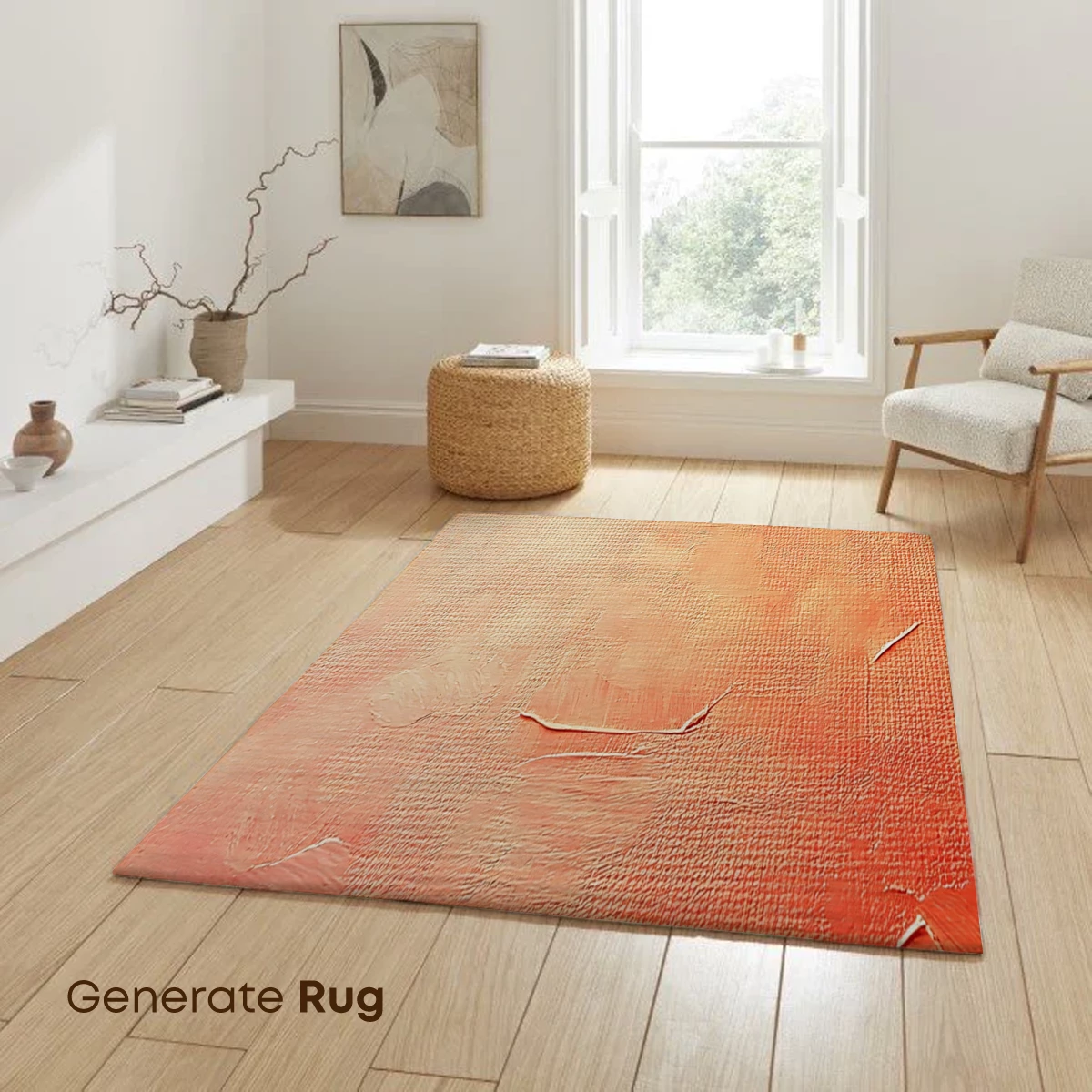 Coral Gradient Canvas: Textured Artistry - Image 6