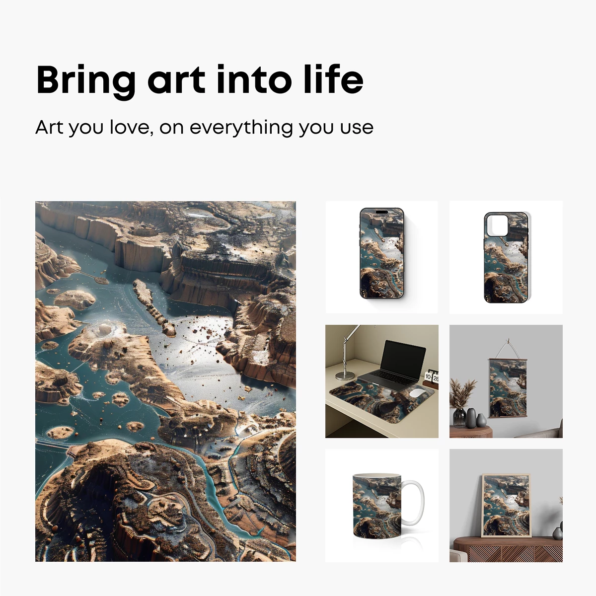 Ethereal Canyon Oasis: A Surreal Landscape Symphony - Image 2