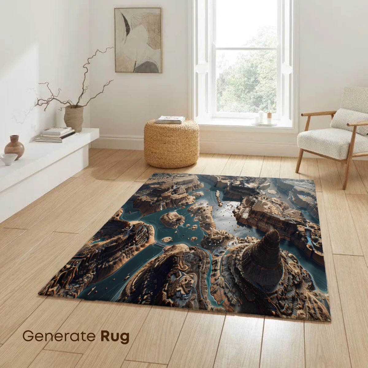 Ethereal Canyon Oasis: A Surreal Landscape Symphony - Image 6