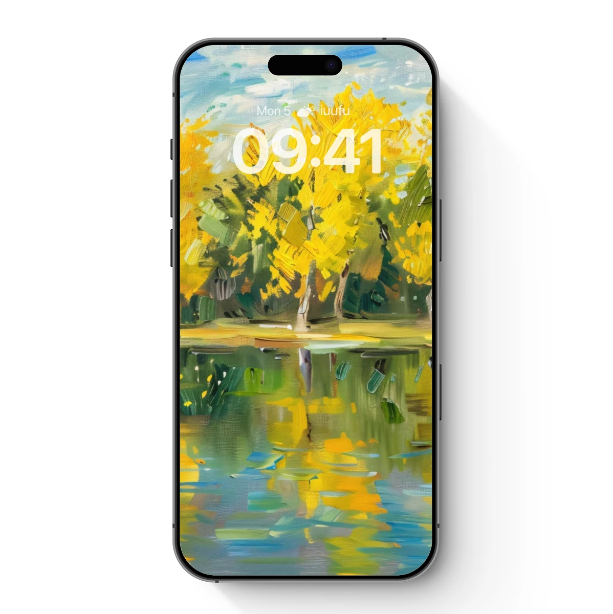 Golden Reflections: Impressionist Autumn by the Lake