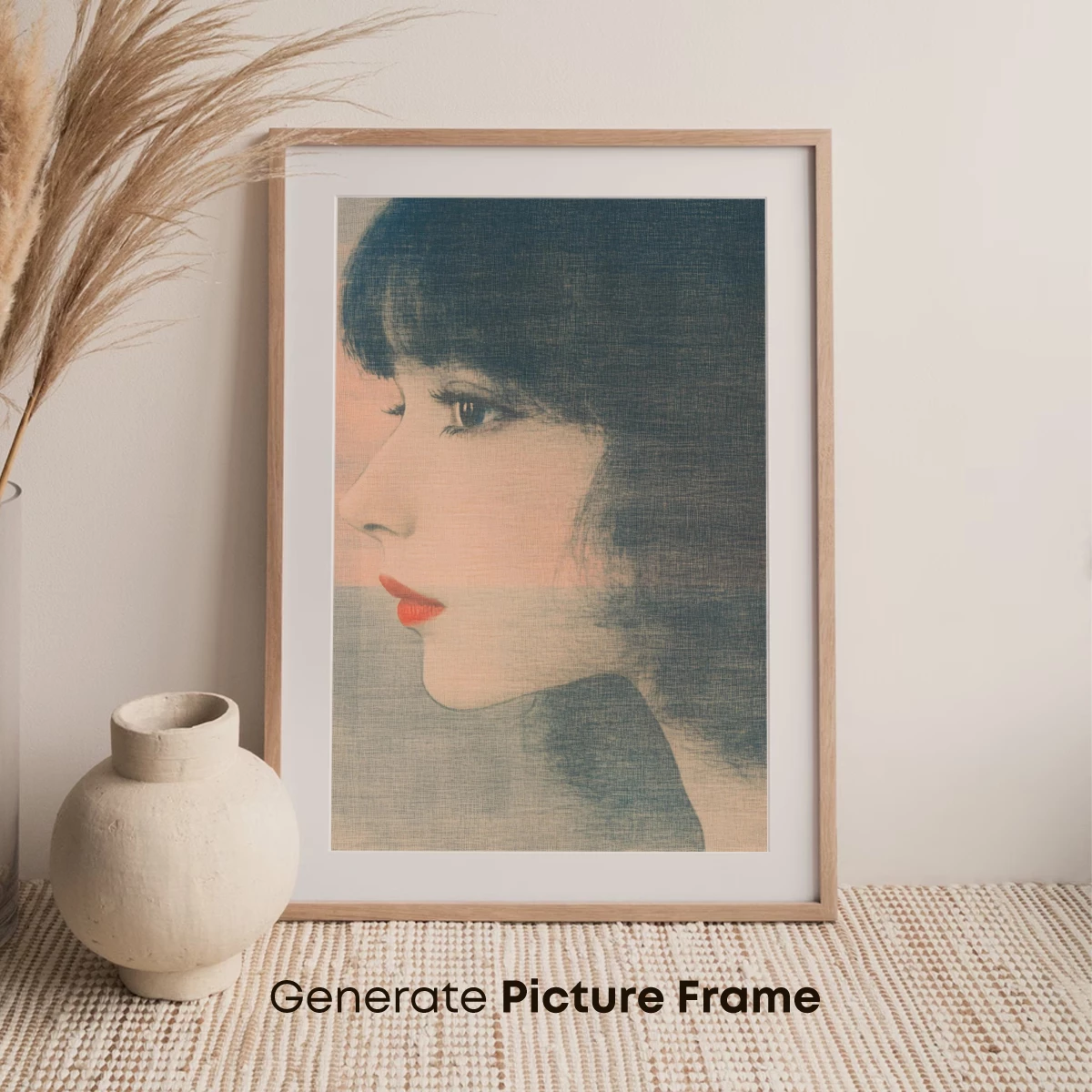 Ethereal Profile: Soft Shadows and Crimson Lips - Image 7