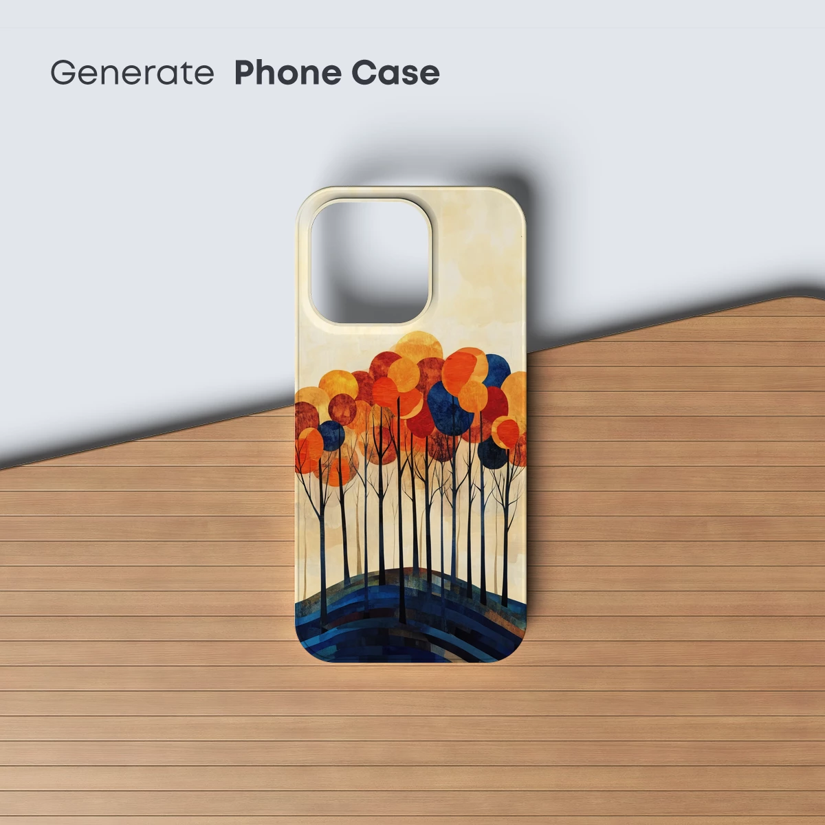 Autumnal Canopy: Abstract Trees in Warm Hues - Image 3