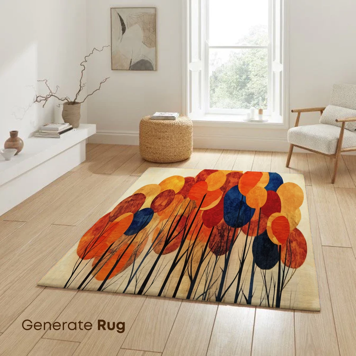 Autumnal Canopy: Abstract Trees in Warm Hues - Image 6