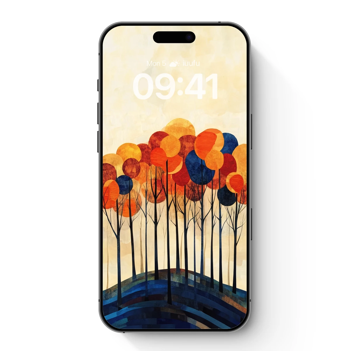 Autumnal Canopy: Abstract Trees in Warm Hues