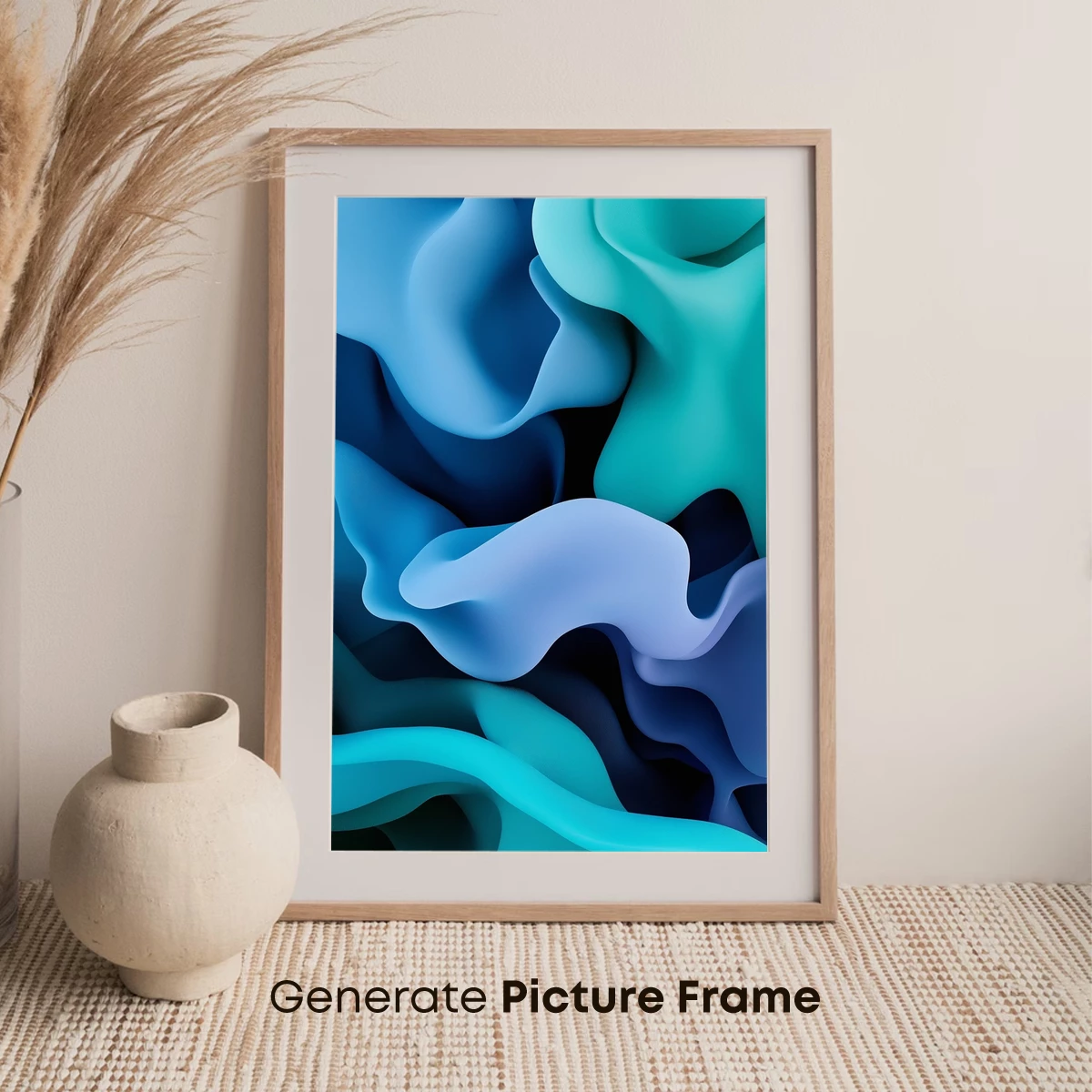 Fluid Azure Dreams: Abstract Waves in Motion - Image 7