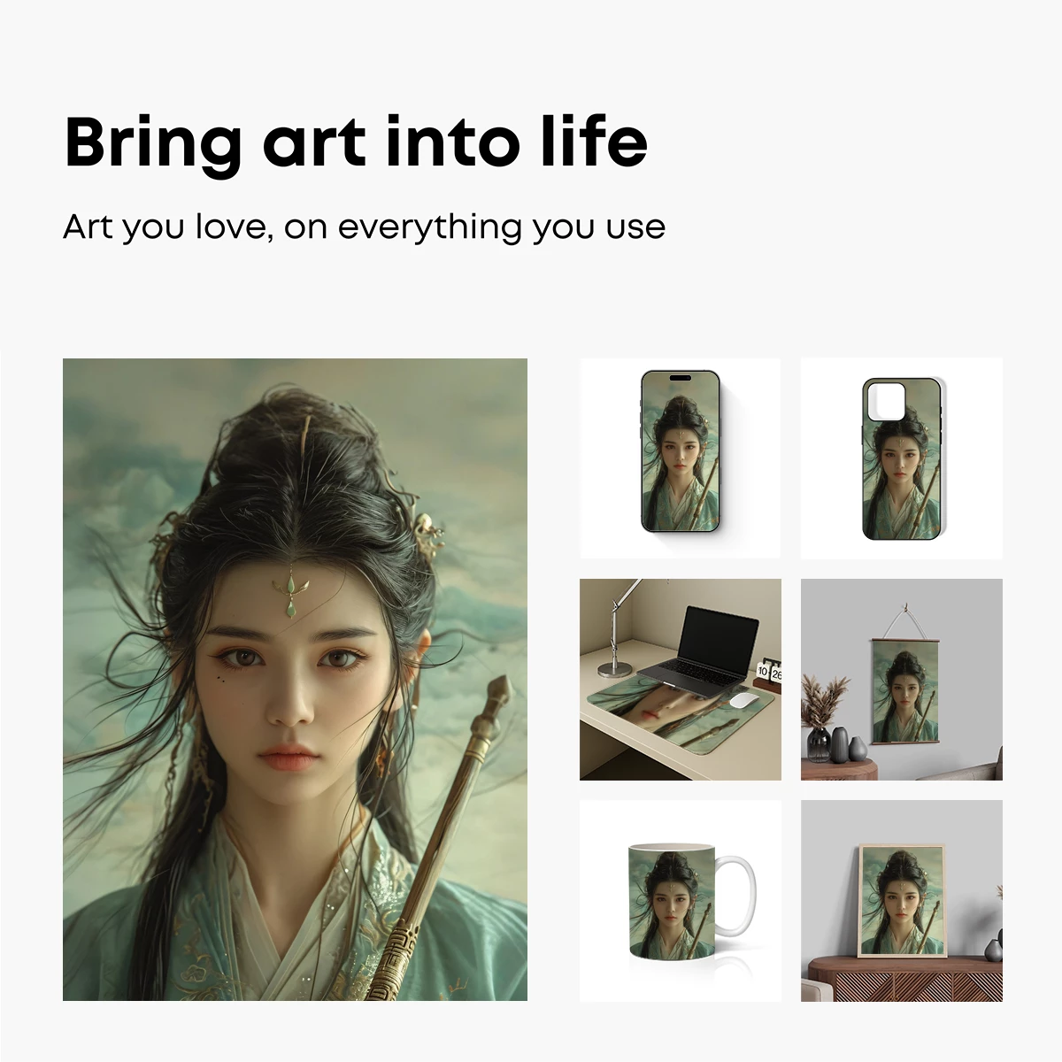 Ethereal Warrior: Ancient Elegance in Silk and Steel - Image 2