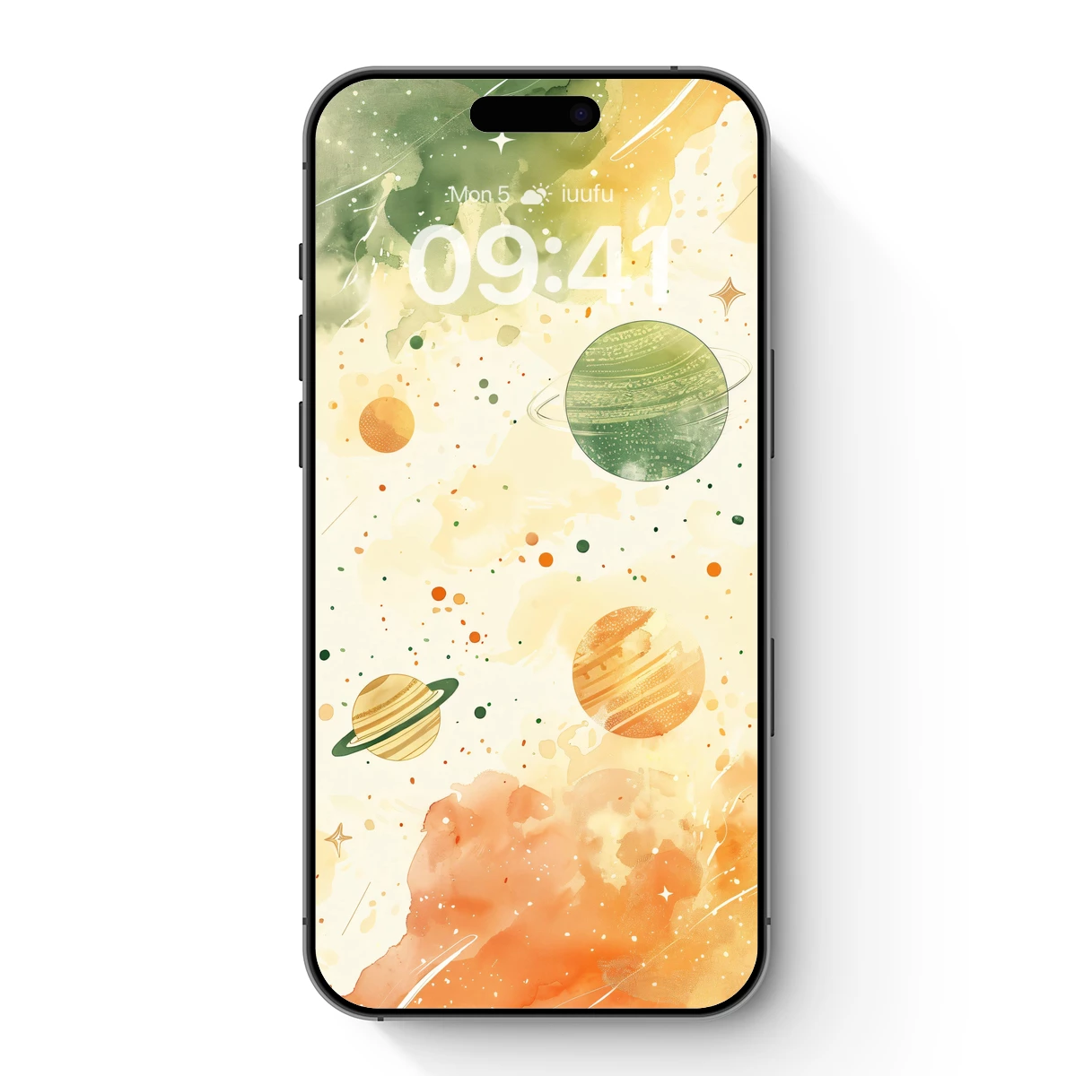 Cosmic Watercolor Symphony: Planetary Dance