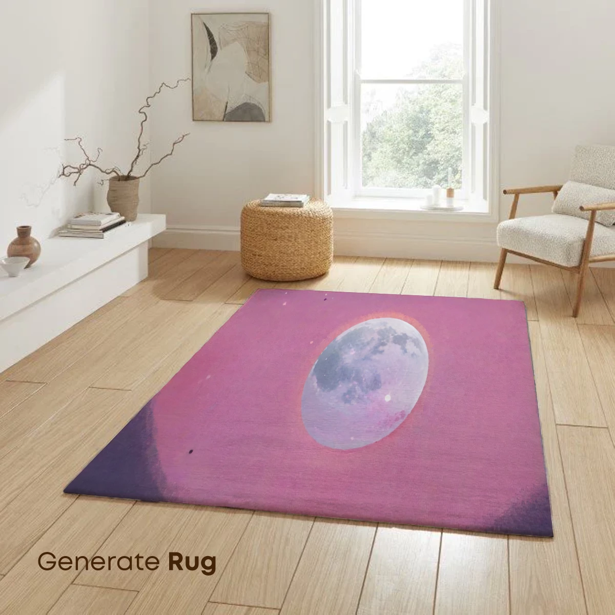 Ethereal Moon Gaze: A Solitary Figure Under Celestial Splendor - Image 6